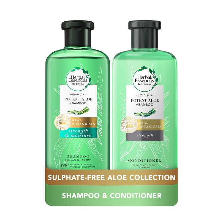 Herbal Essences aloe and bamboo shampoo