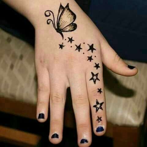 butterfly mehndi design
