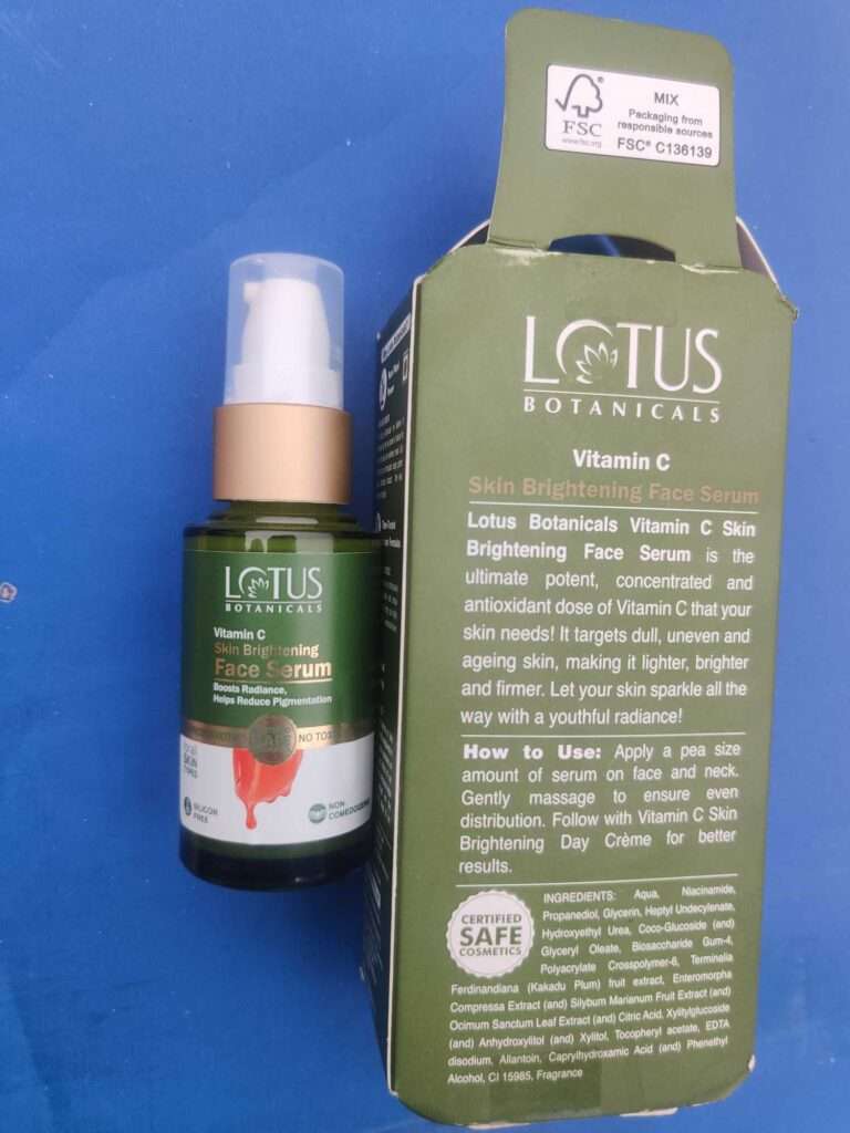 Lotus Botanicals Vitamin C Skin Brightening Face Serum experience