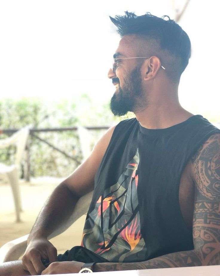 kl rahul faded hairstyle